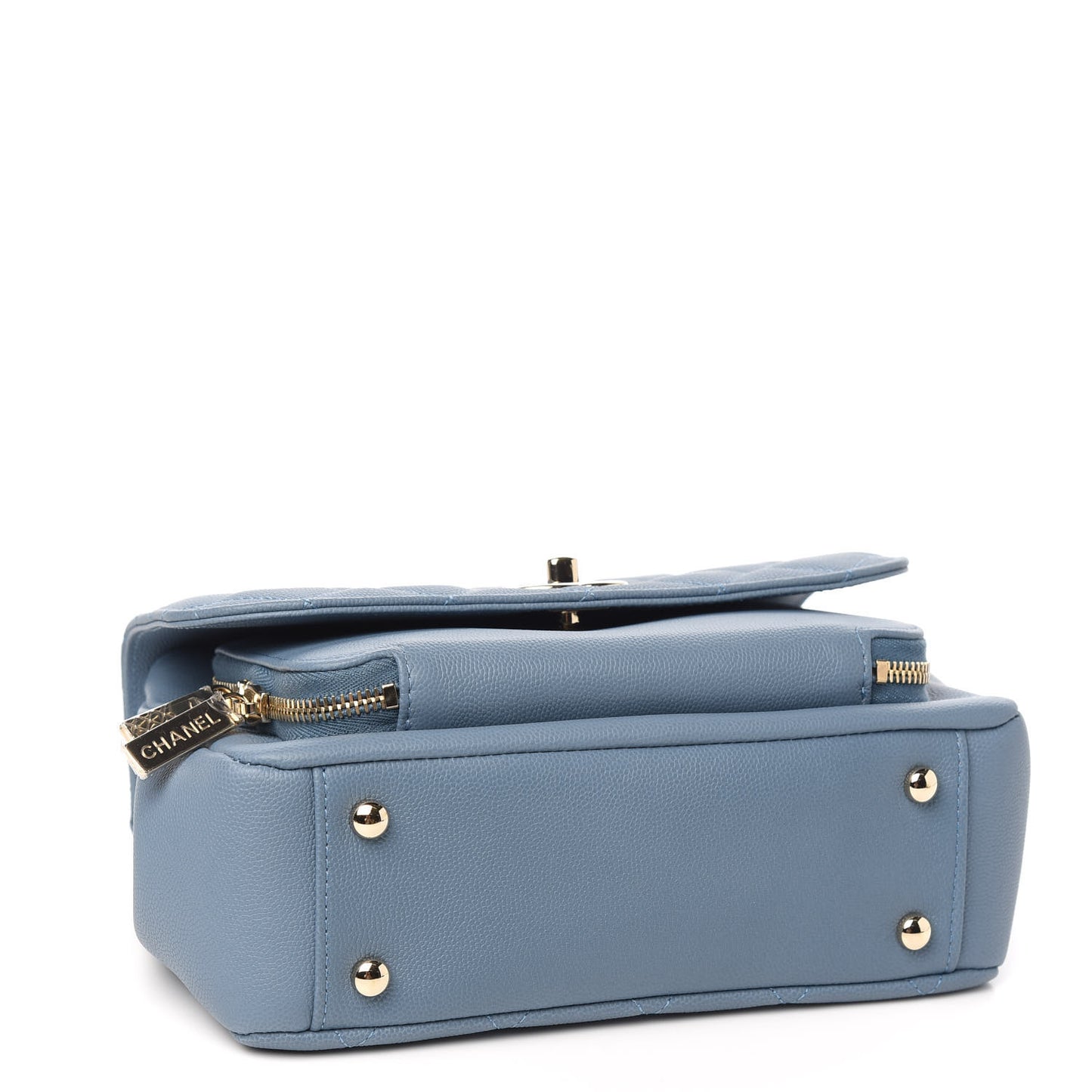 Caviar Quilted Medium Business Affinity Flap Blue