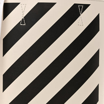 Off-White Saffiano Striped Diag Binder Crossbody White 8 of 16