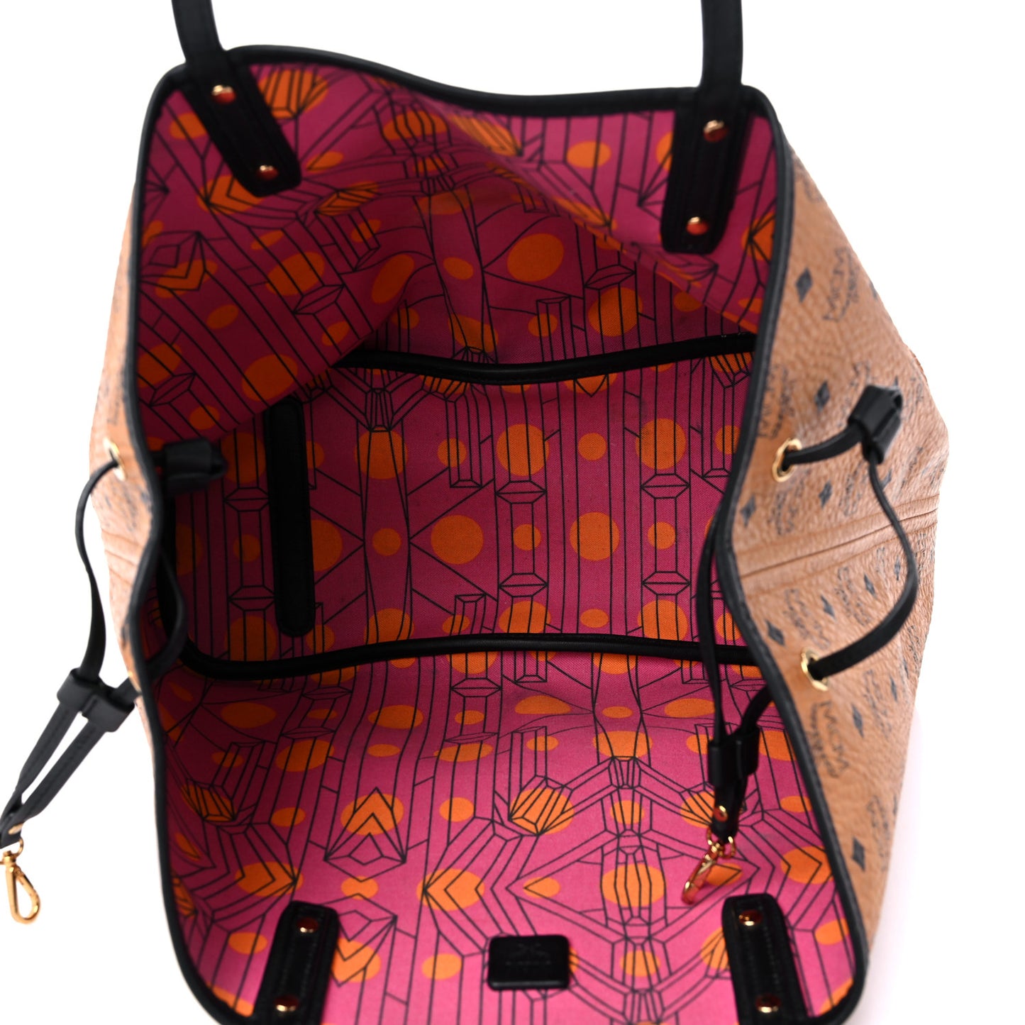 Visetos Medium Project Reversible Shopper Tote Cognac