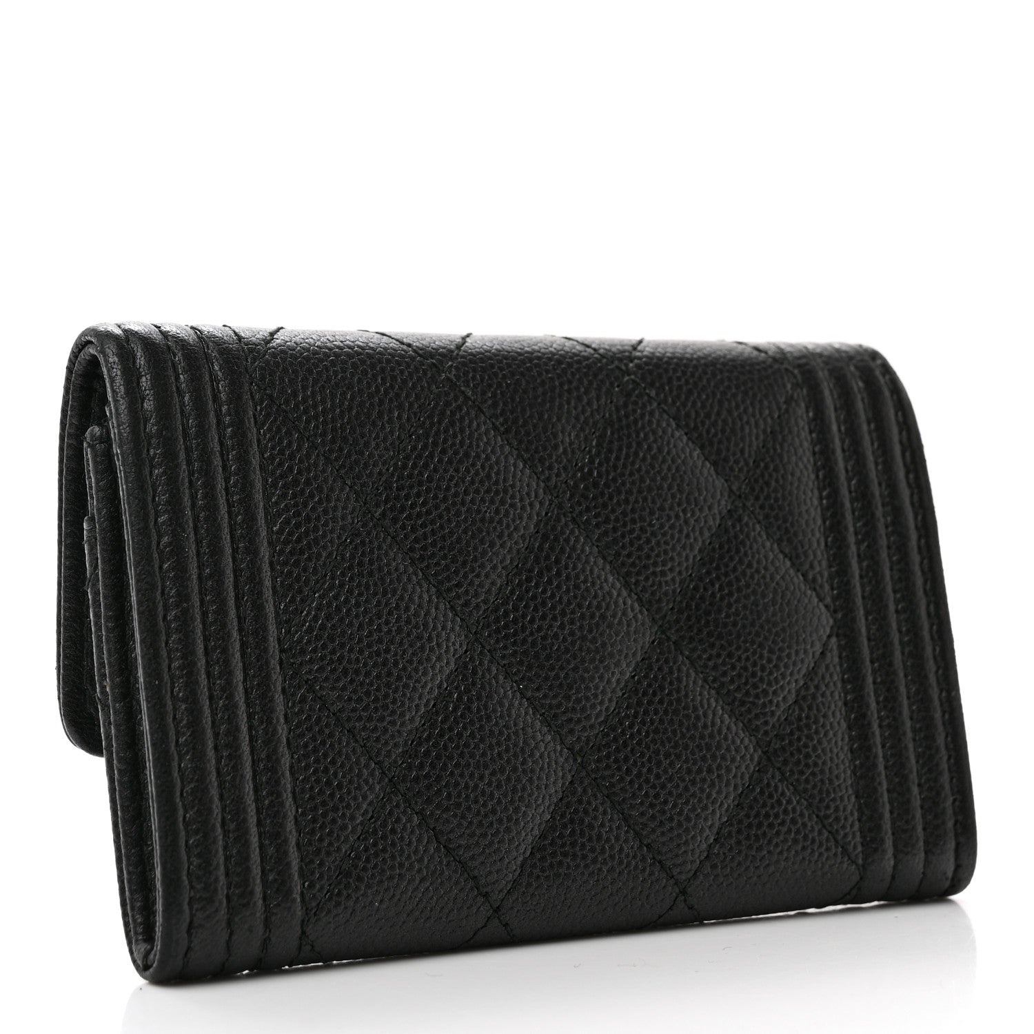 Chanel Caviar Quilted Boy Flap Card Holder So Black 3 of 11