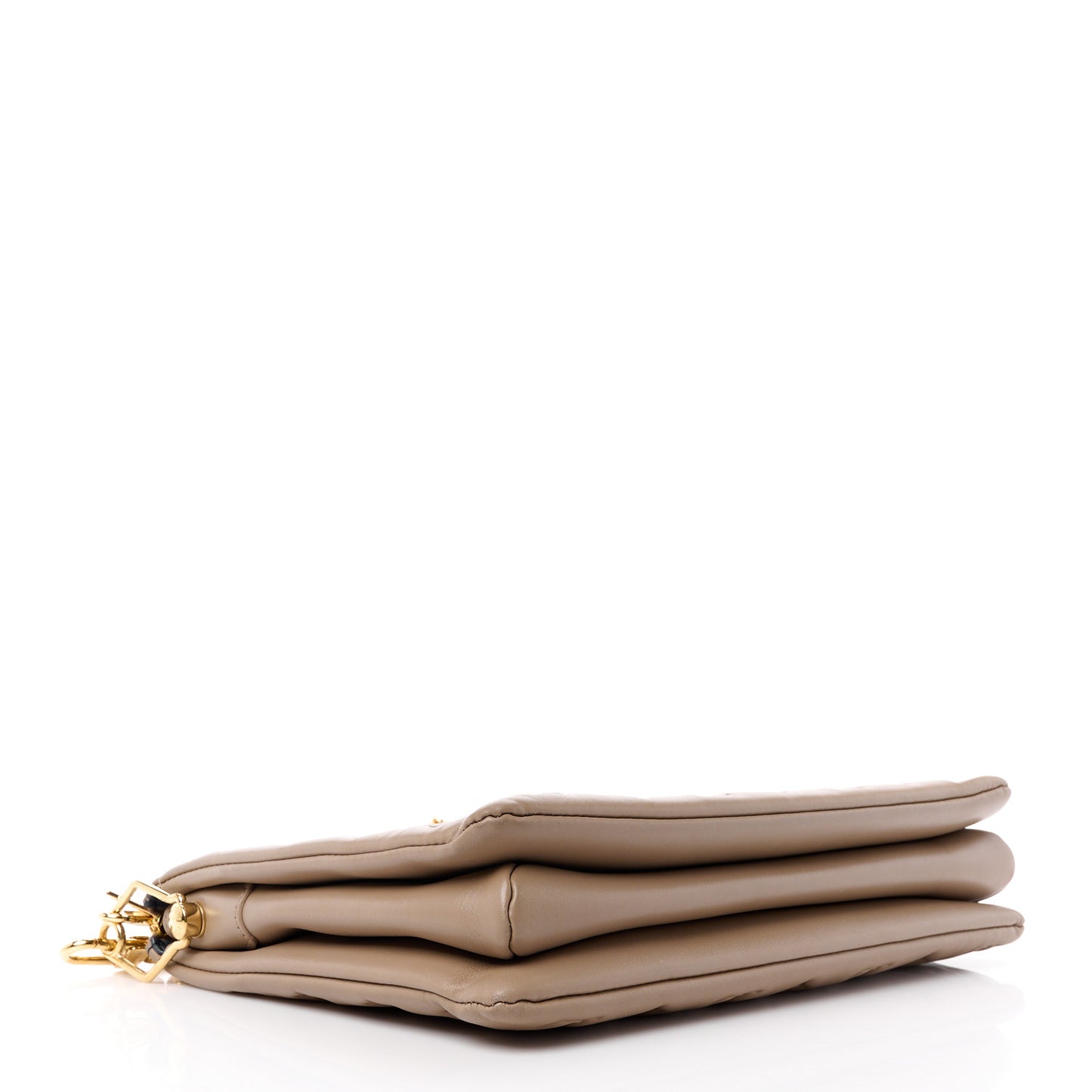 Lambskin Embossed Monogram Coussin MM Taupe