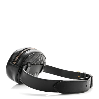Gucci Calfskin Matelasse GG Marmont Belt Bag 85 34 Black 3 of 11