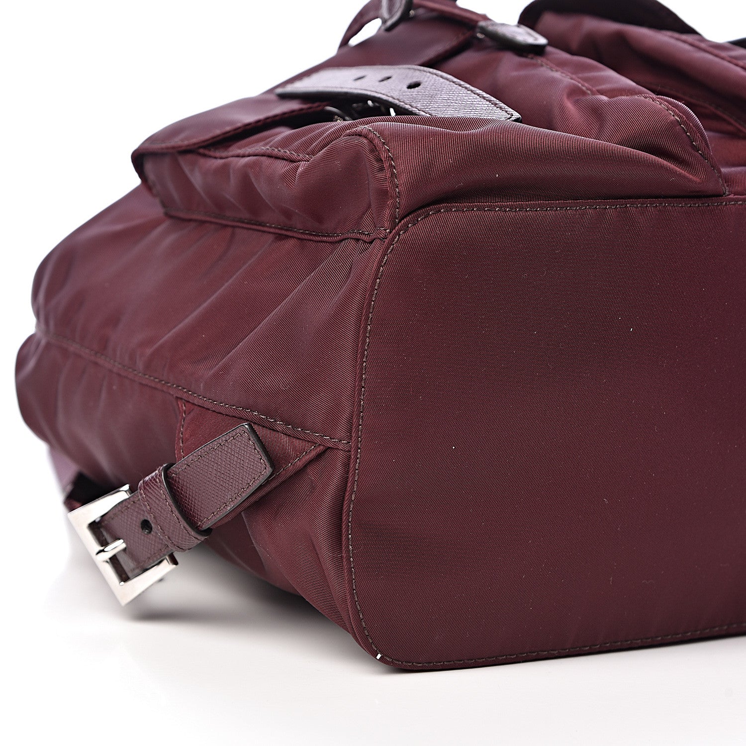 Prada Tessuto Nylon Saffiano Vela Backpack Bordeaux 8 of 10
