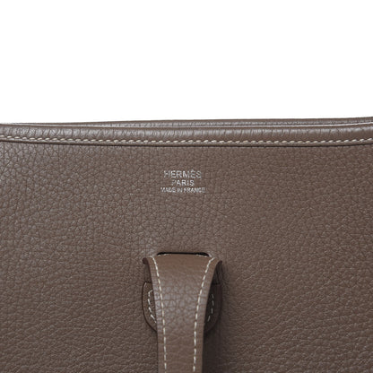 Hermes Taurillon Clemence Evelyne III PM Etoupe 6 of 15