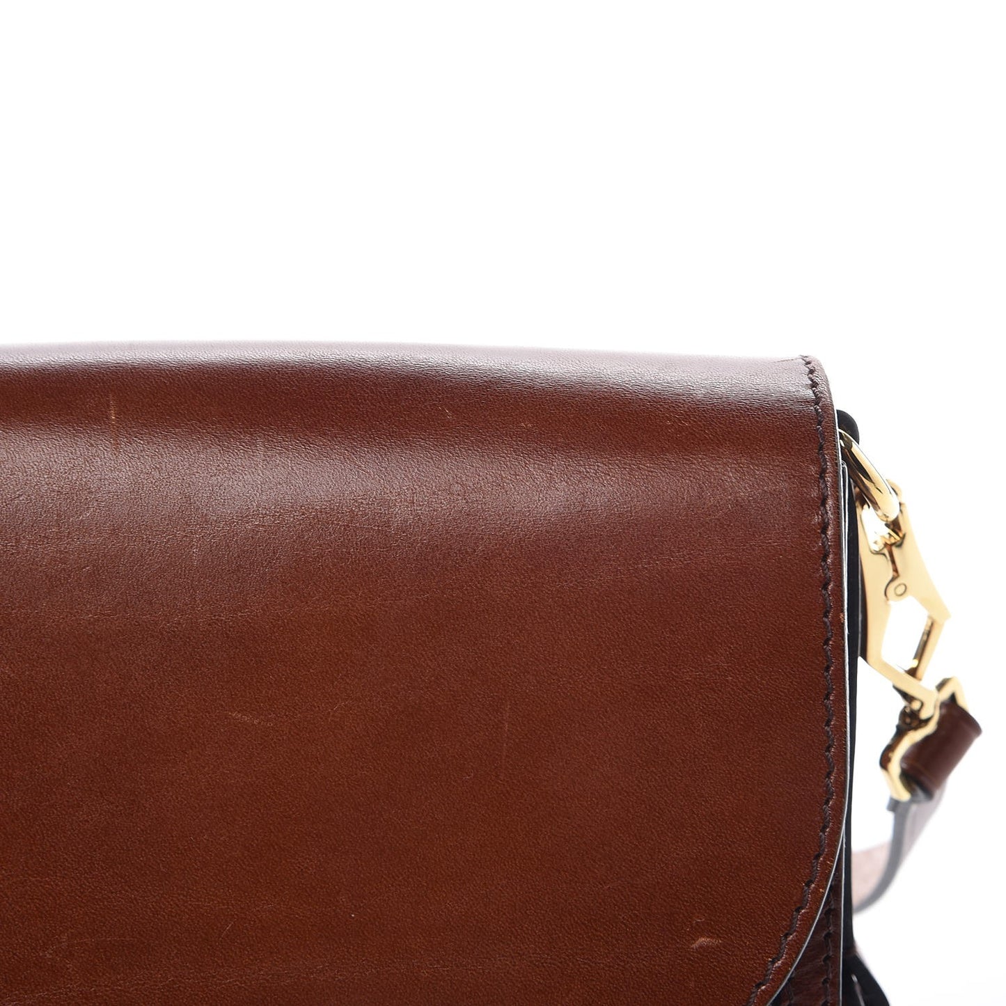 House Check Bridle Calfskin Small Abbott Crossbody Bag Tan