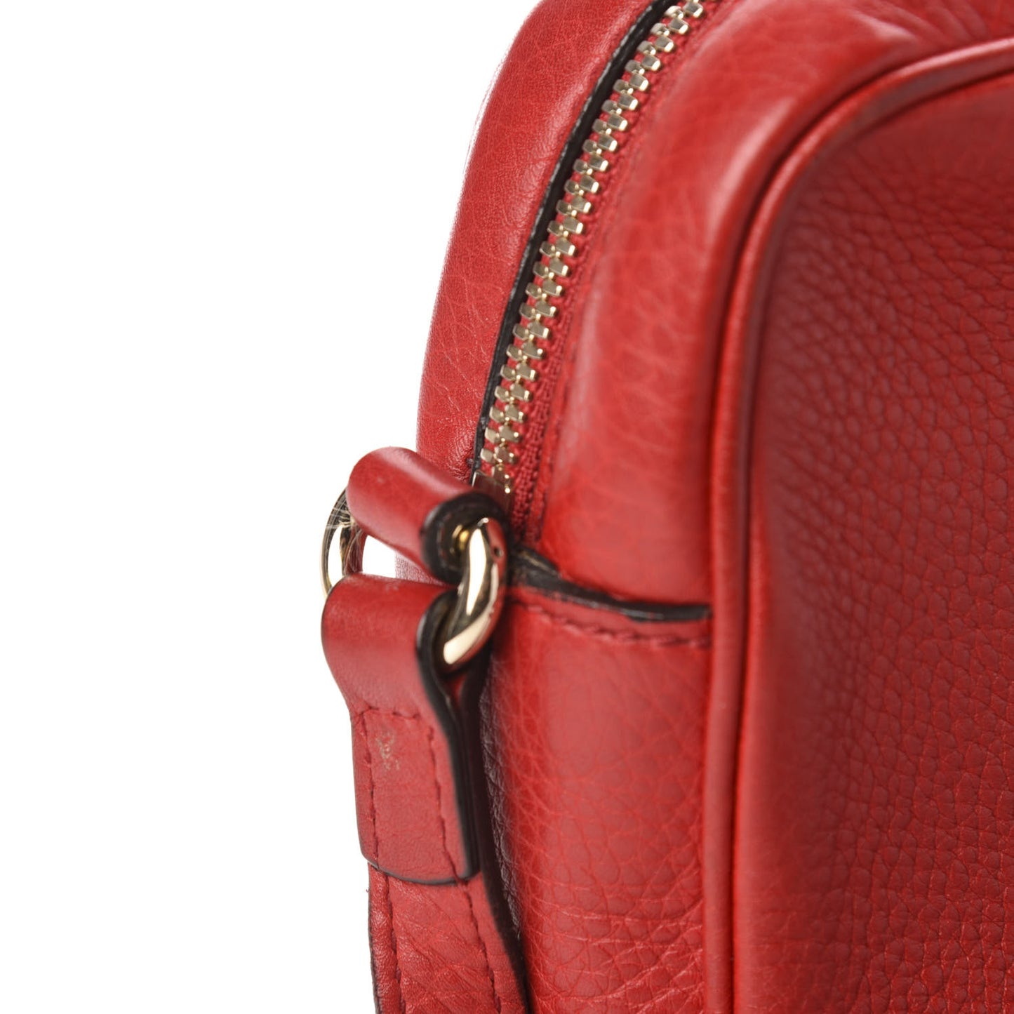 Pebbled Calfskin Small Soho Disco Bag Tabasco Red