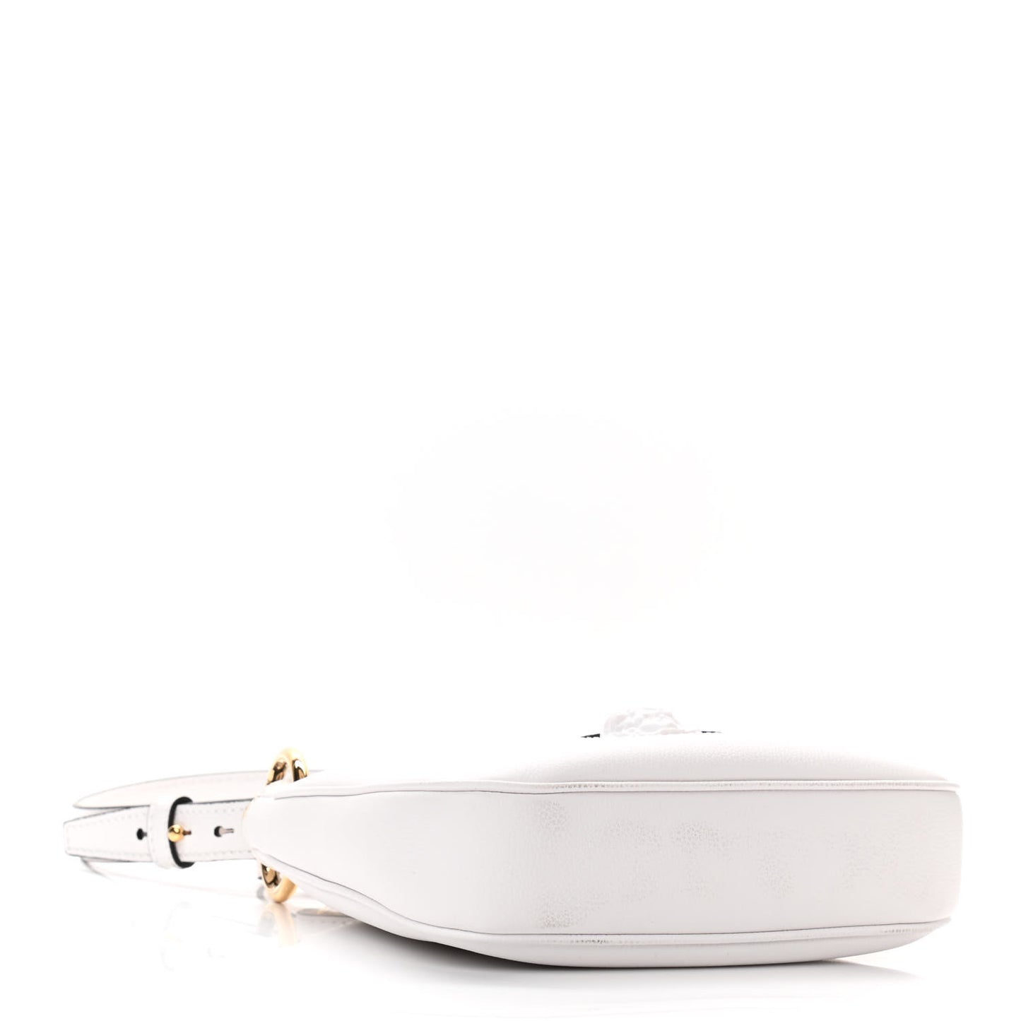 Calfskin La Medusa Small Hobo Crossbody Optical White