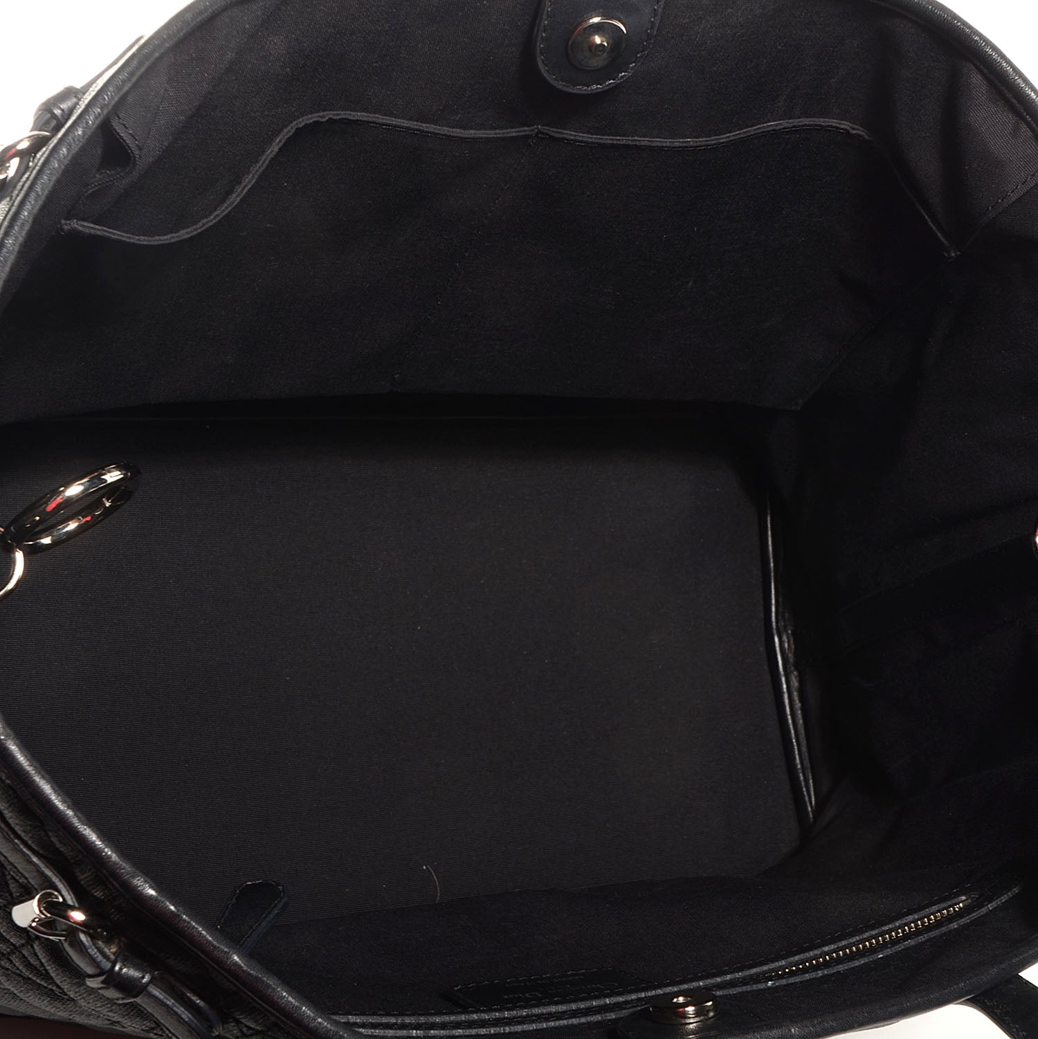 Christian Dior Coated Canvas Cannage Medium Panarea Tote Black 5 of 7