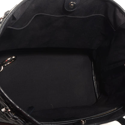 Christian Dior Coated Canvas Cannage Medium Panarea Tote Black 5 of 7