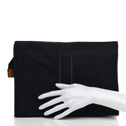 Hermes Cotton Canvas Herline Travel Cosmetic Pouch 2 of 7