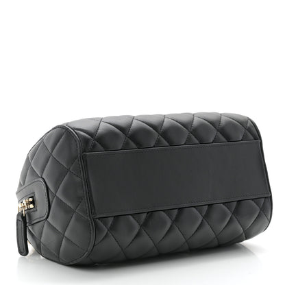 Chanel Lambskin Quilted Mini Bowling Bag Black 4 of 10
