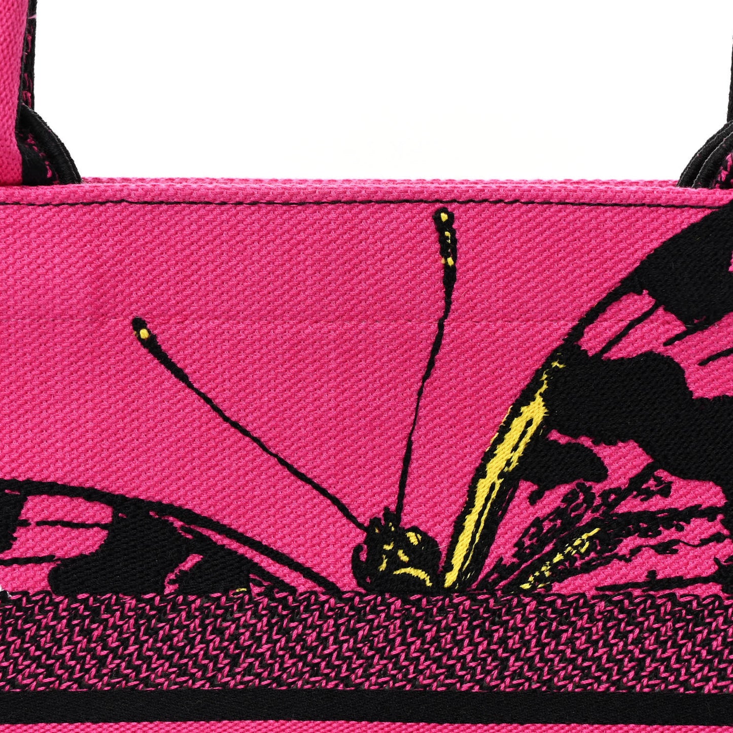 Canvas Embroidered Medium Jungle Pop Book Tote Fuchsia Multicolor