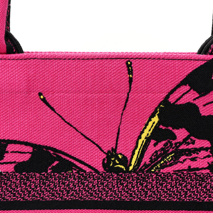 Christian Dior Canvas Embroidered Medium Jungle Pop Book Tote Fuchsia Multicolor 8 of 13