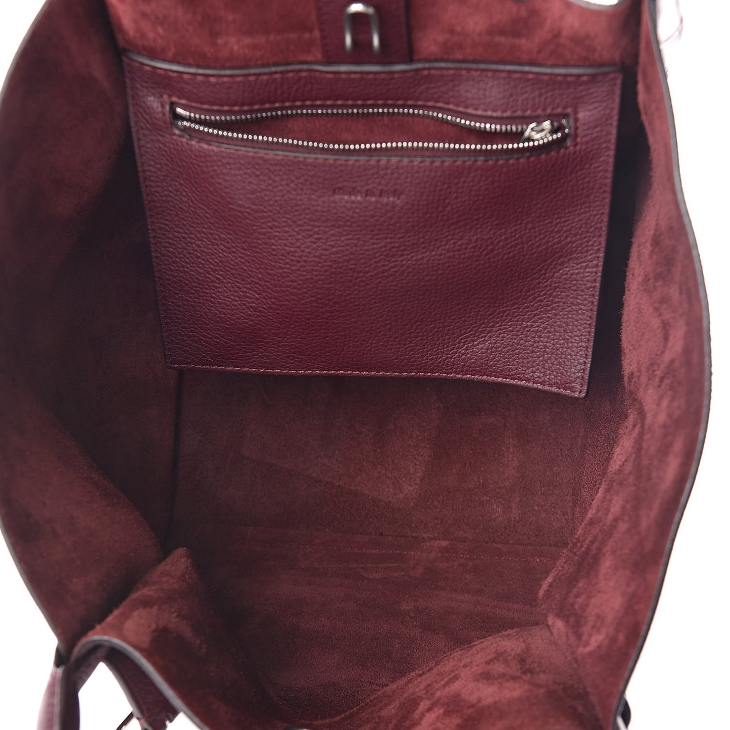 Supple Grained Calfskin Small Big Bag Wine