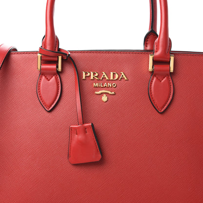 Prada Saffiano Soft Calfskin Tote Fuoco 9 of 9