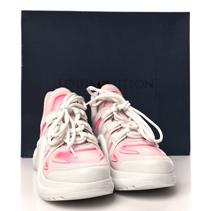 Louis Vuitton Calfskin Technical Nylon LV Archlight Sneaker 36 White Pink 9 of 9