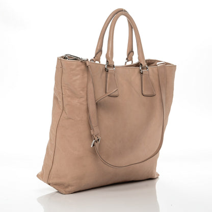 Prada Vitello Shine Tote Cammeo 3 of 10