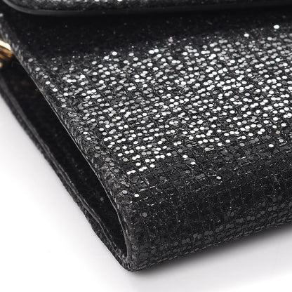 Jimmy Choo Glitter Riane Clutch Bag Black 9 of 12