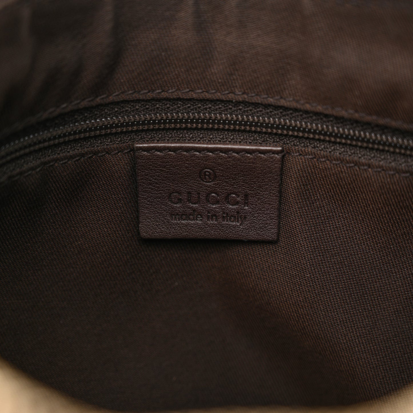 Guccissima Small D Gold Ring Shoulder Bag Chocolate Brown