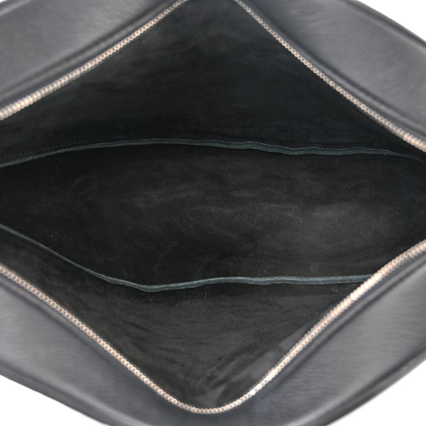 Grained Calfskin Large Slouchy Banana Bag Black