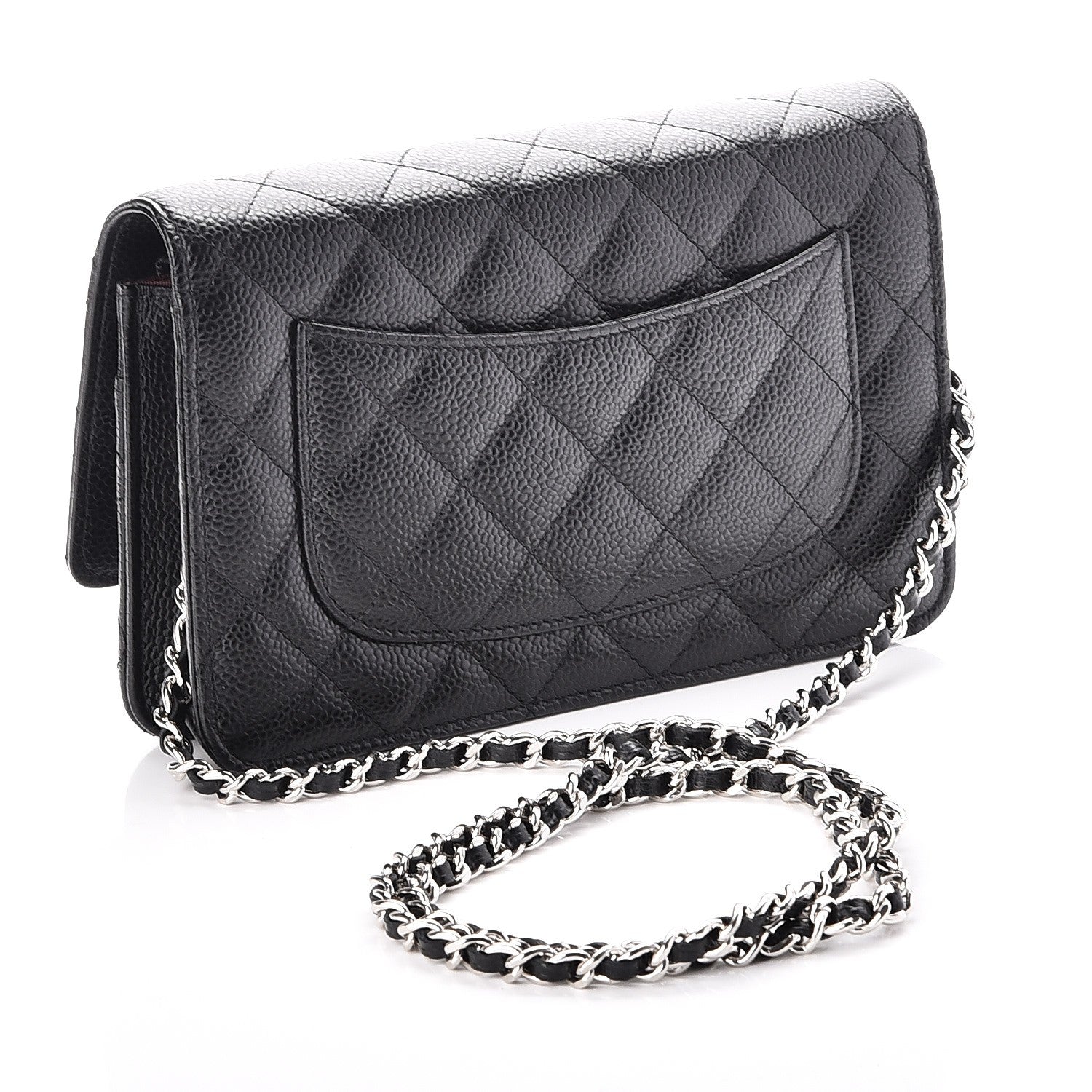 Chanel Caviar Quilted Wallet On Chain WOC Black 3 of 8