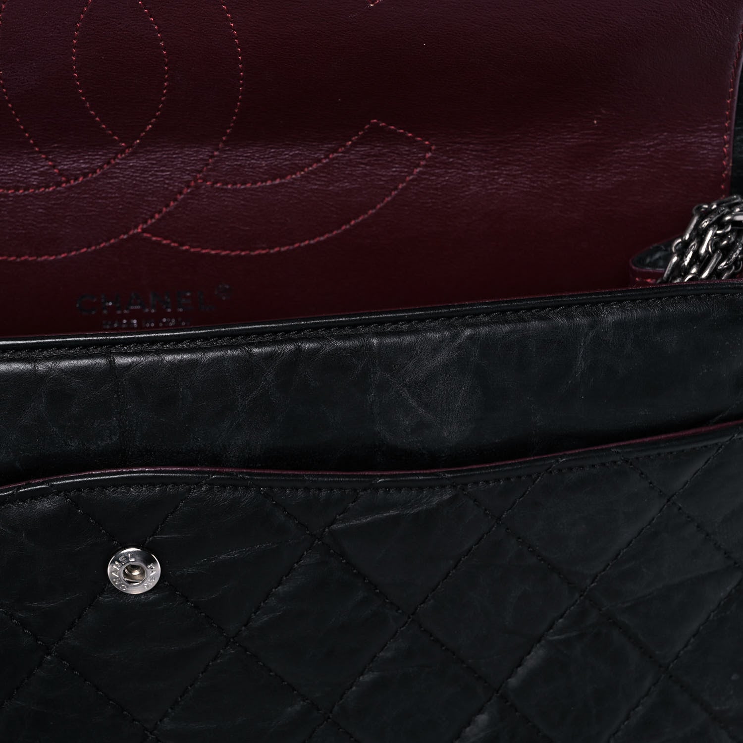 Chanel Aged Calfskin Quilted 2.55 Reissue 227 Flap Black 17 of 17