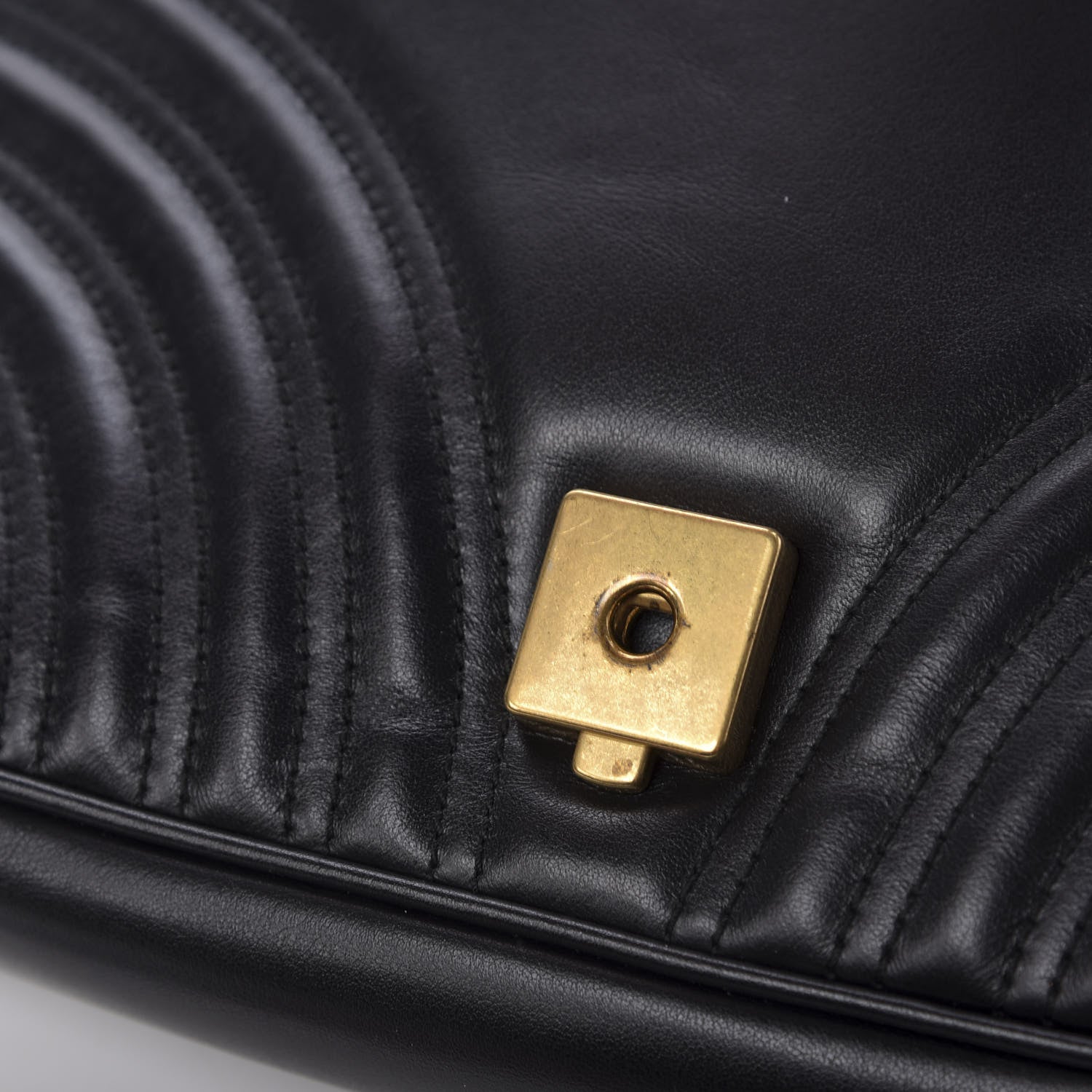 Gucci Calfskin Matelasse Small GG Marmont Shoulder Bag Black 10 of 10