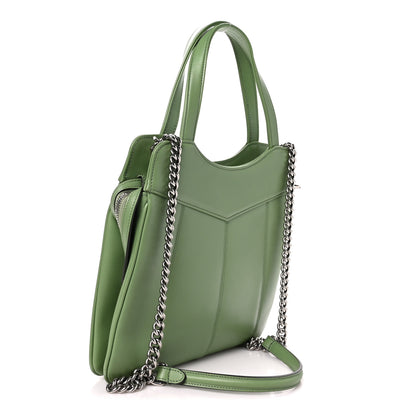 Gucci Senna Calfskin Petite GG Small Tote Bag Green Soil Grass 3 of 10