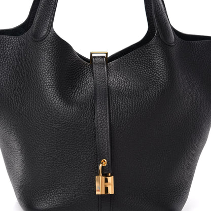 Hermes Taurillon Clemence Picotin Lock 22 MM Black 10 of 10