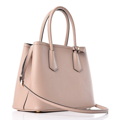 Prada Saffiano Cuir Small Double Bag Cammeo Black 4 of 10