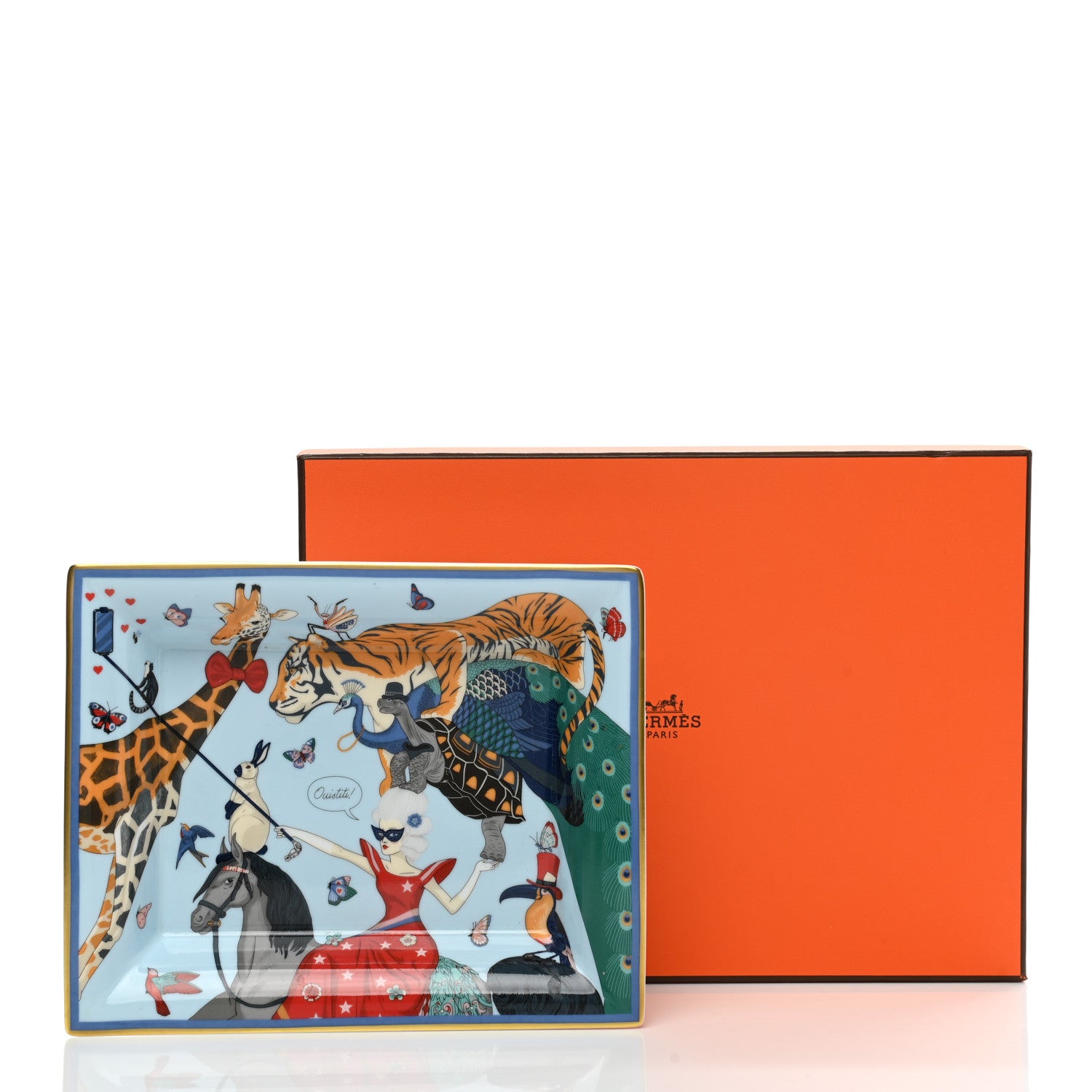 Hermes Porcelain Hermes Story Change Tray Bleu Gris 6 of 6