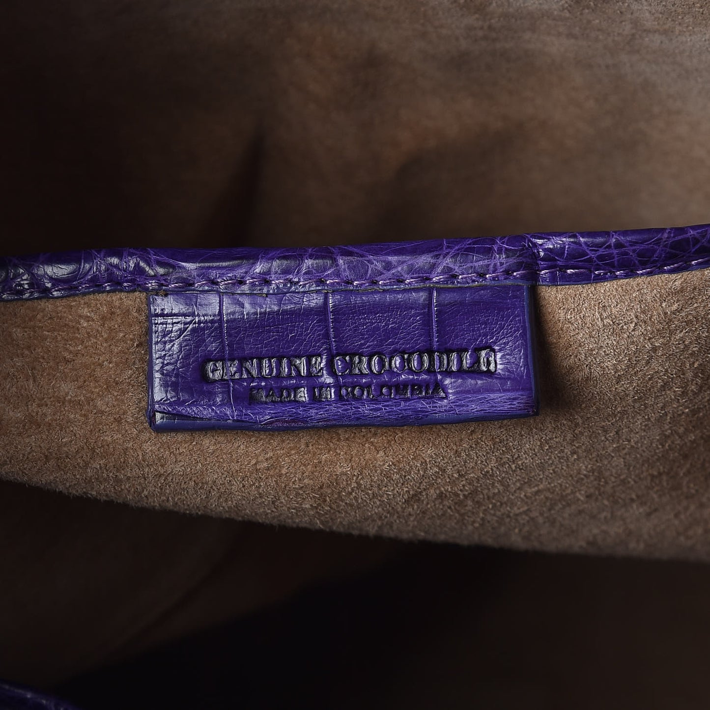 Crocodile Dome Satchel Purple