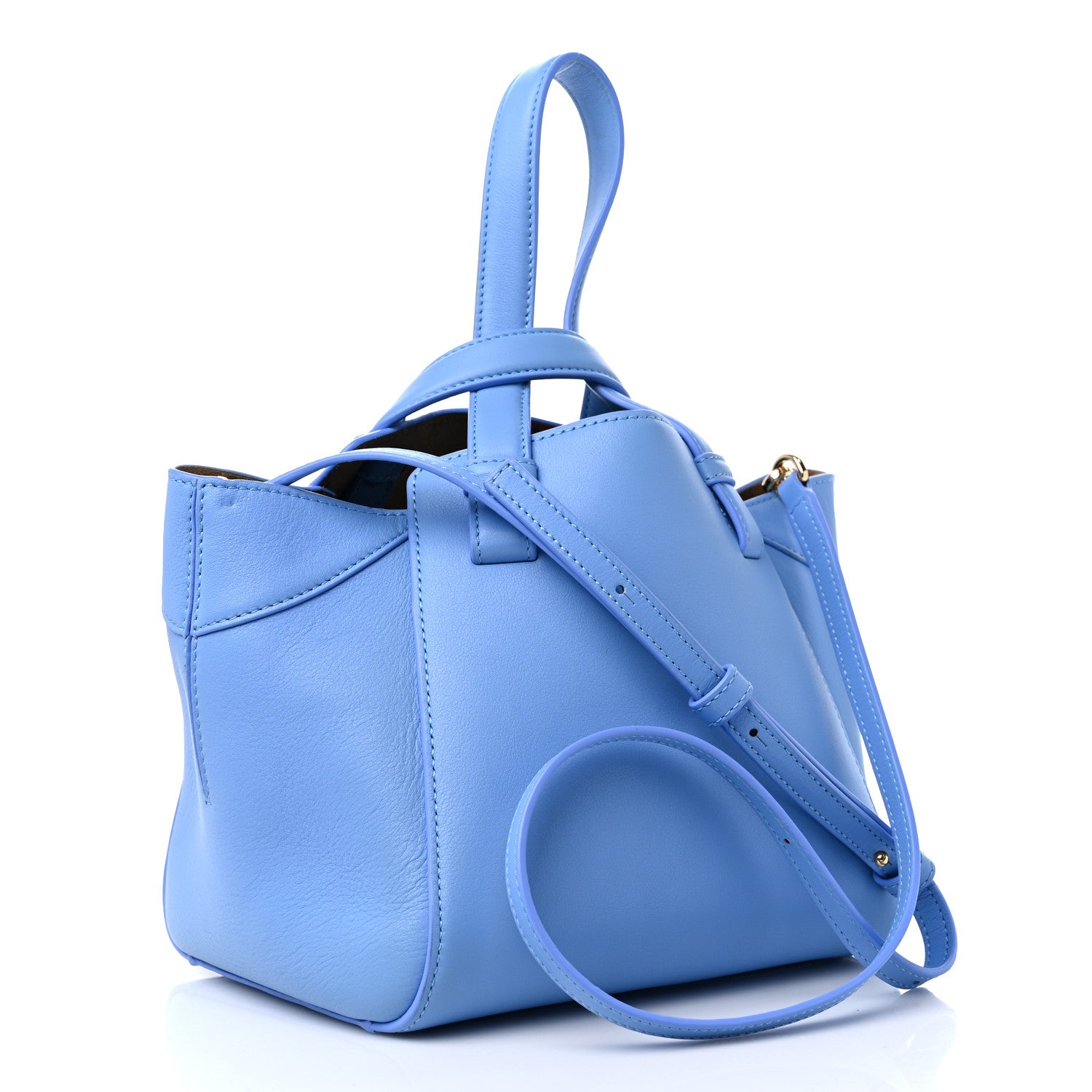 Loewe Calfskin Small Hammock Nugget Shoulder Bag Celestine Blue 3 of 8