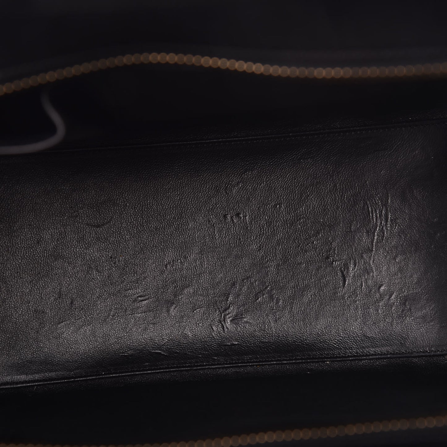 Shrunken Lambskin Micro Bi-Color Luggage Black White