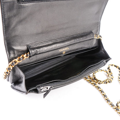 Chanel Patent Timeless CC Wallet On Chain WOC Black 8 of 8