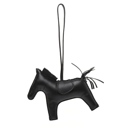 Hermes Milo Lambskin Grigri Rodeo Horse Bag Charm GM So Black 1 of 5