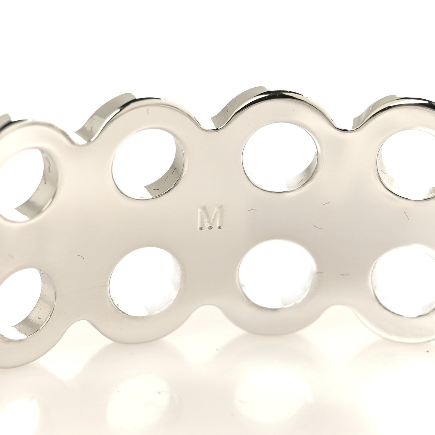 Metal Pearl Narrow Hide and Seek Bracelet M Silver