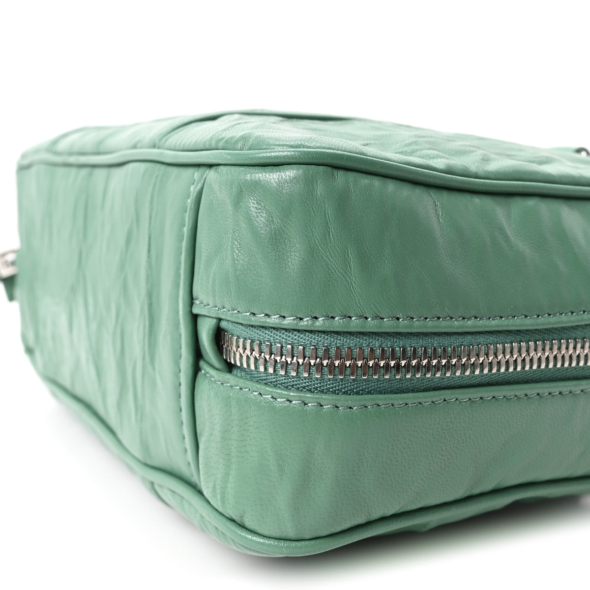 Nappa Antique Medium Re-Edition 2001 Two Handle Bag Green
