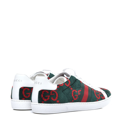 Gucci Terry Cloth GG Monogram Web Womens Ace Sneakers 39 Green Red 4 of 10