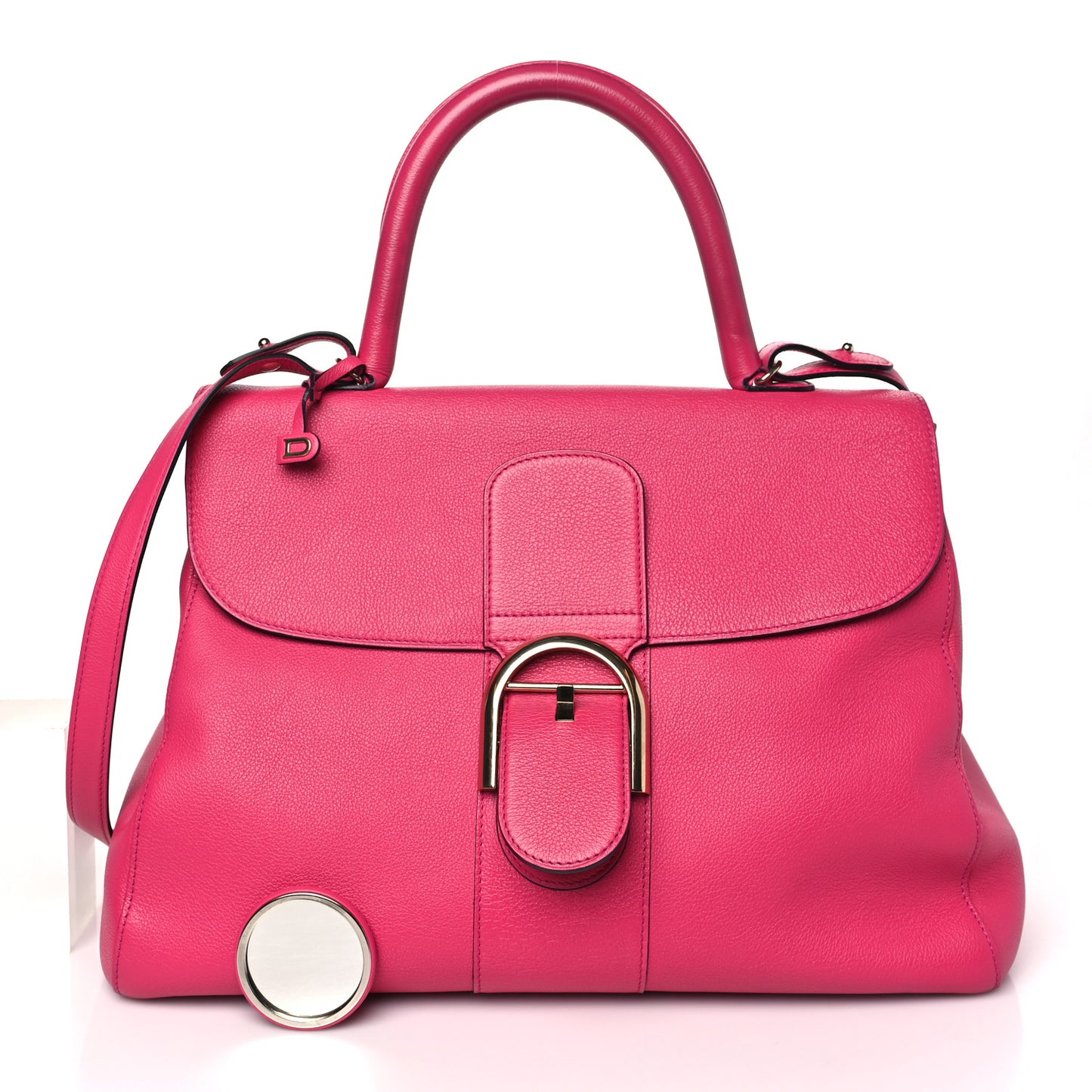 Grained Calfskin GM Brillant Satchel Fuchsia