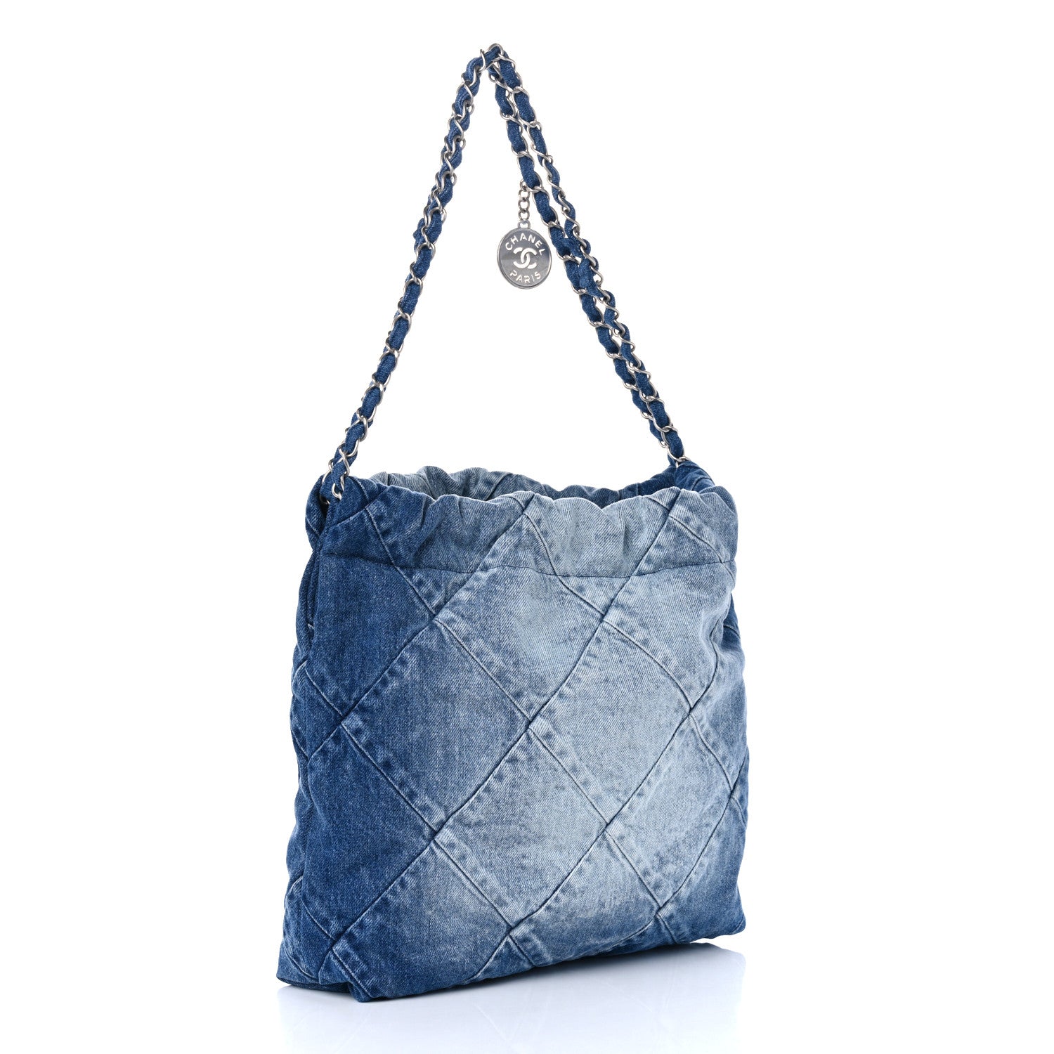 Chanel Denim Quilted Small Chanel 22 Blue 4 of 12