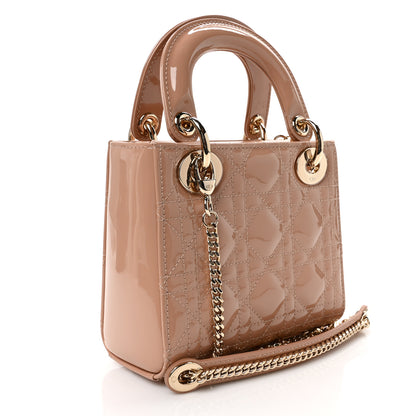 Christian Dior Patent Cannage Mini Lady Dior Light Pink 3 of 9