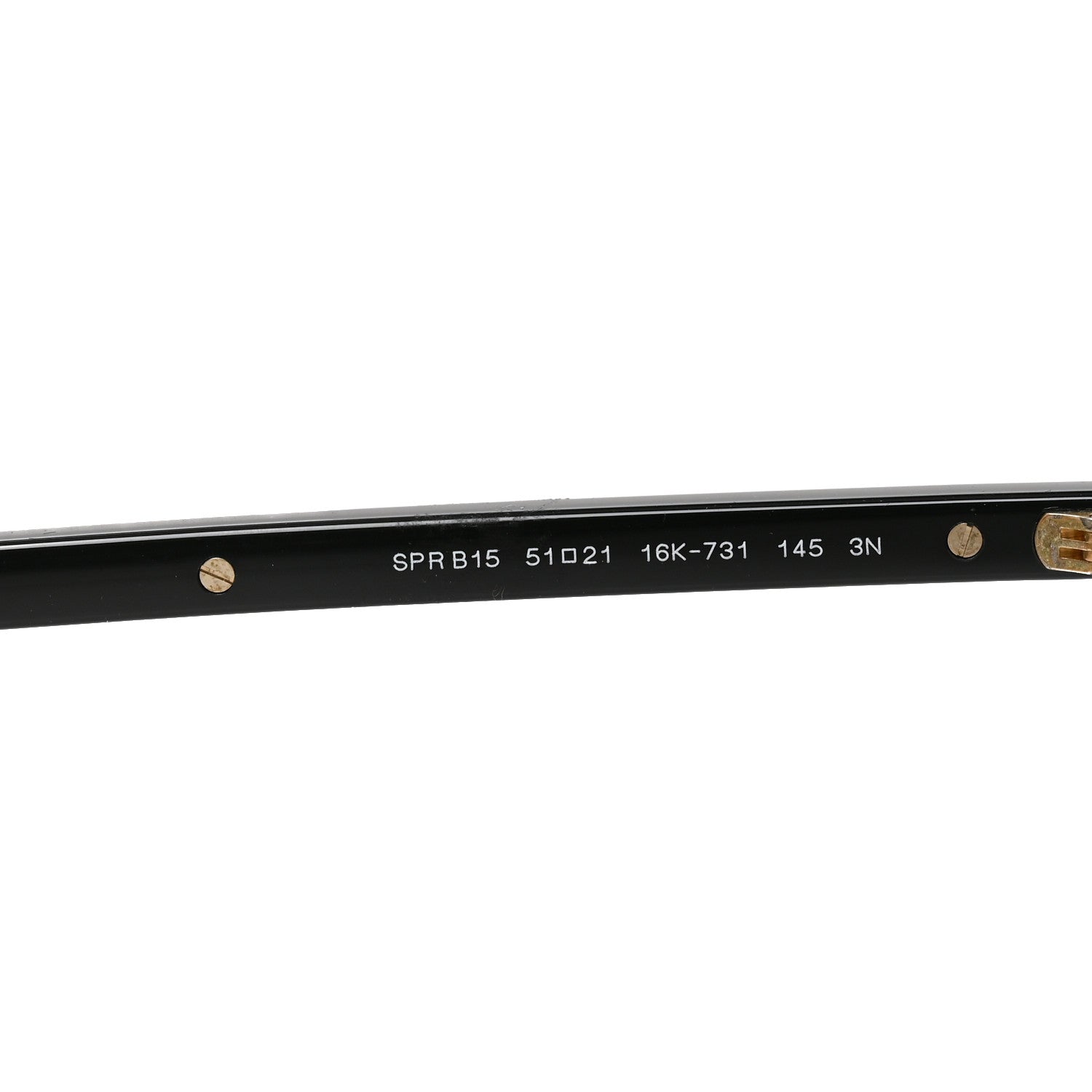 Prada Acetate Iconic Metal Plaque Sunglasses SPR B15 Black 6 of 6