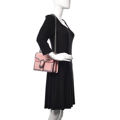 Gucci Suede Crystal Small Dionysus Shoulder Bag Peonia 2 of 9