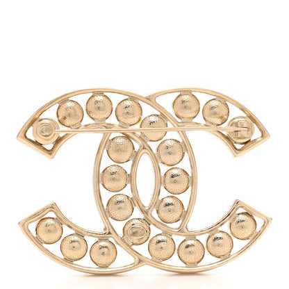 Chanel Pearl CC Brooch Light Gold 3 of 5