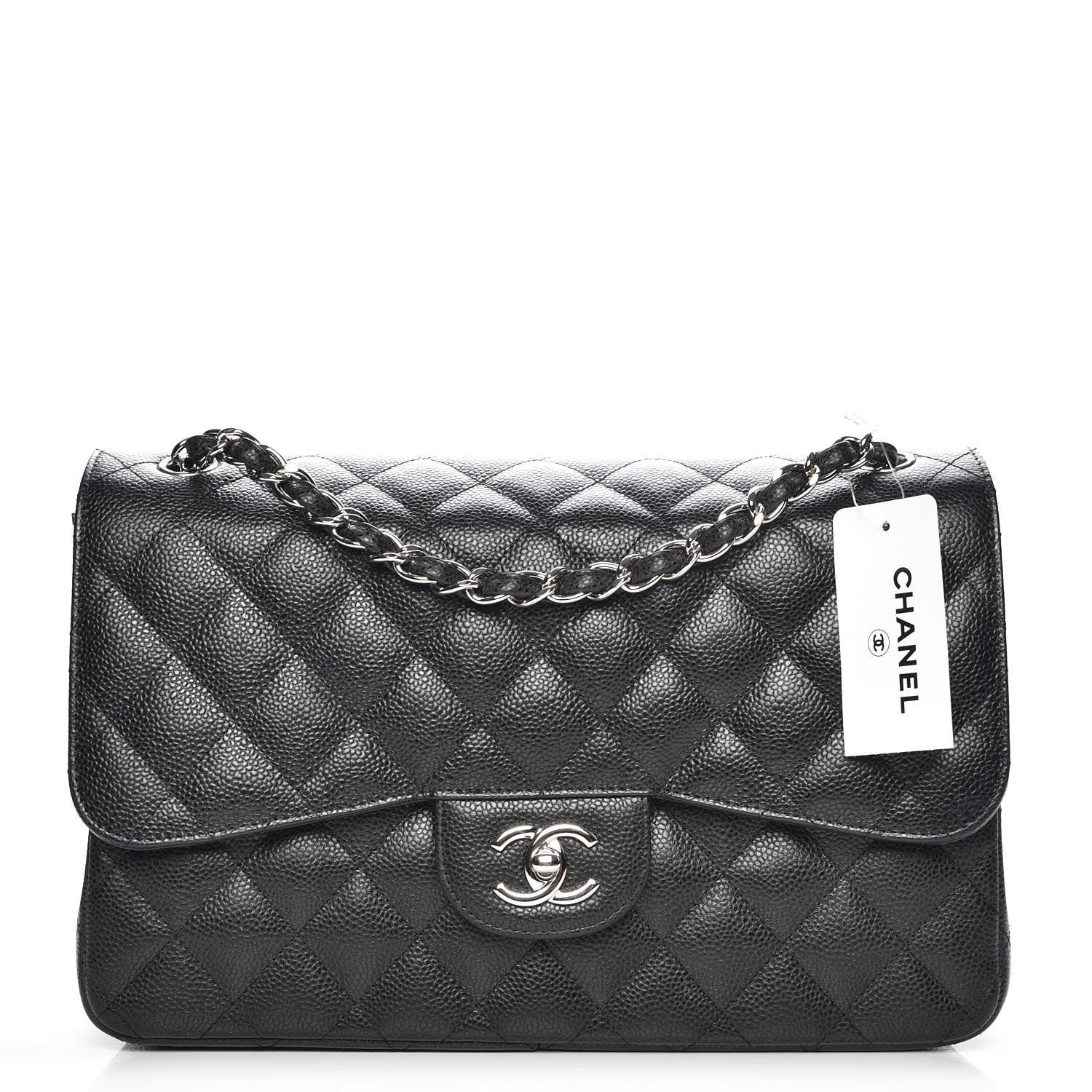 Chanel Caviar Quilted Jumbo Double Flap Black 1 of 8