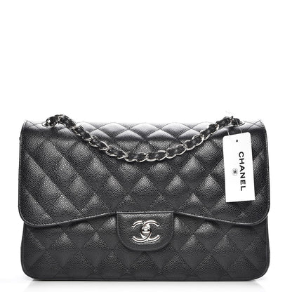 Chanel Caviar Quilted Jumbo Double Flap Black 1 of 8