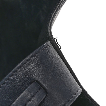 Celine Crocodile Embossed Calfskin Medium Phantom Luggage Navy Blue 16 of 16