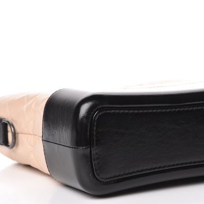 Chanel Aged Calfskin Quilted Medium Gabrielle Hobo Beige Black 8 of 11