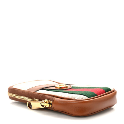 Gucci Vintage Canvas Calfskin Web Belted iPhone Case 90 36 Sand Cuir 4 of 14